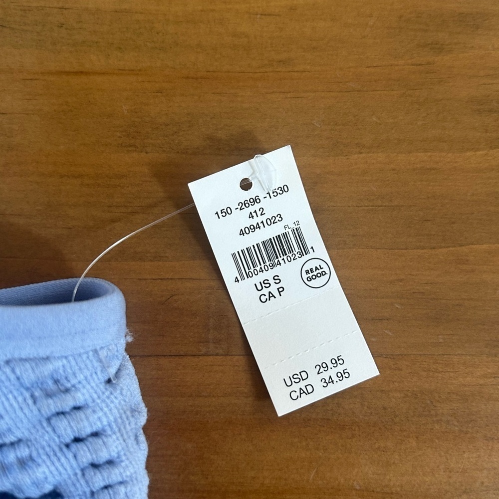 NWT Offline by Aerie Light Blue Ribbed Bralette - Picture 2 of 8